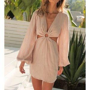 Mini dress with side cut-outs